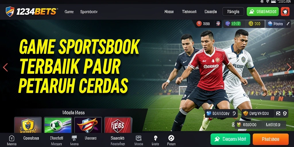 Tampilan gameplay dan taruhan di aplikasi 1234BETS.