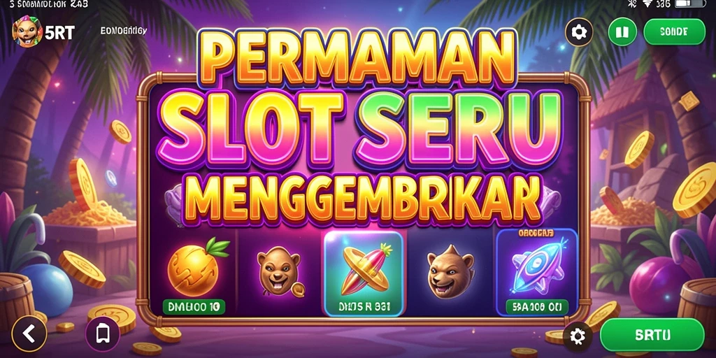 Tampilan gameplay slot 5RT dengan grafik menawan dan fitur menarik.
