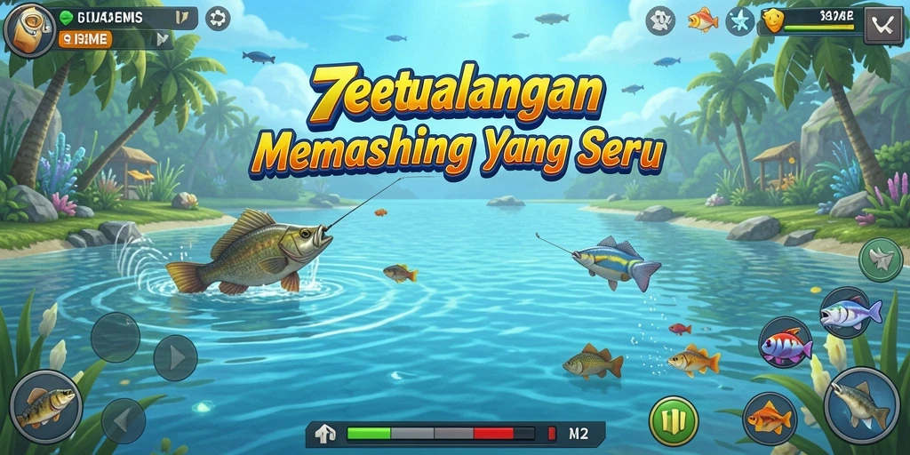 Gameplay seru di 7GAME saat menangkap ikan.
