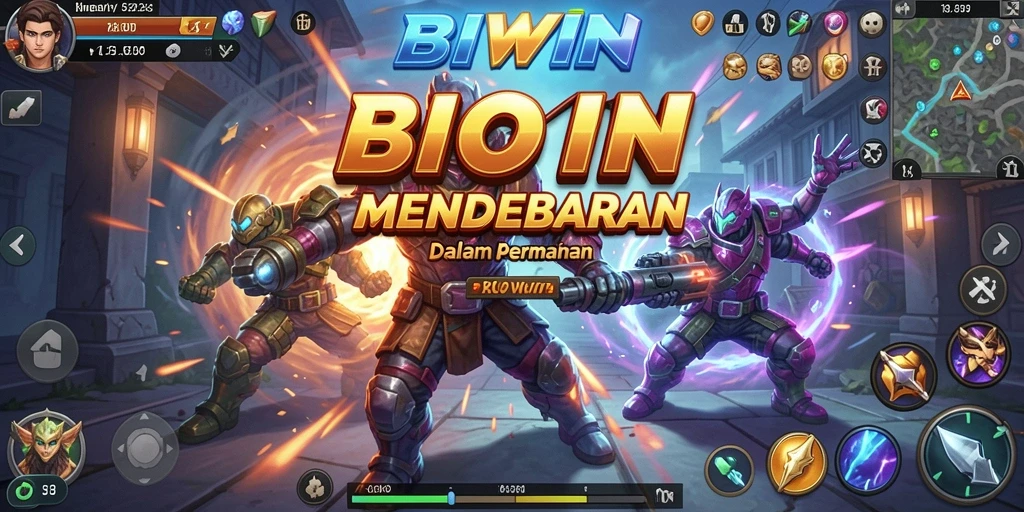 Tampilan gameplay aksi BIWIN yang seru dan mendebarkan.