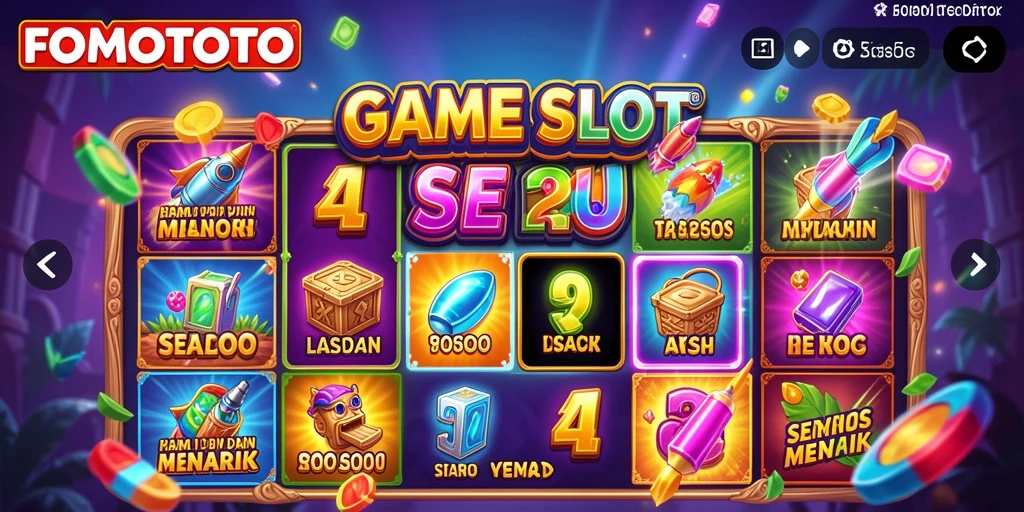 Tampilan gameplay FOMOTOTO yang menampilkan momen seru di Slot.
