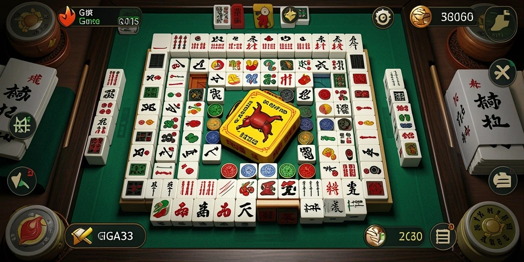 Tampilan screenshot GIGA33 yang menunjukkan aksi seru permainan Mahjong.