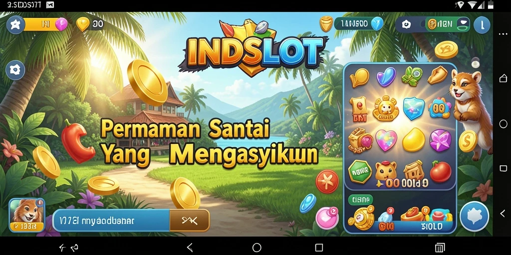 Tampilan gameplay menarik INDSLOT yang penuh warna.