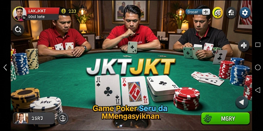 Tampilan screenshot JKTJKT menampilkan pengalaman bermain poker yang seru.