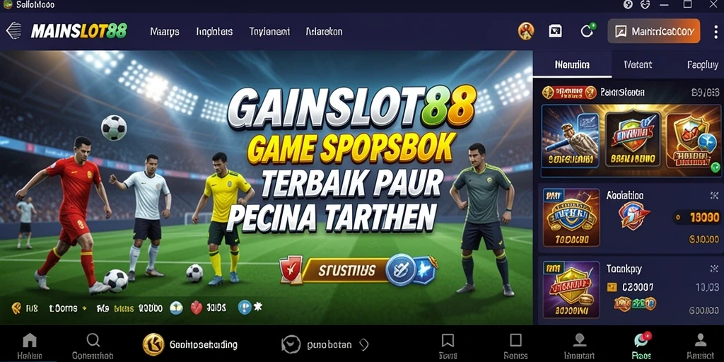 Screenshot MAINSLOT88 menampilkan gameplay taruhan olahraga yang mendebarkan.