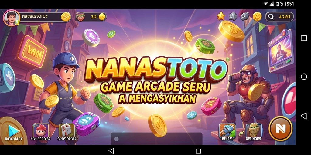 Tampilan gameplay NANASTOTO yang seru dan menarik di layar.