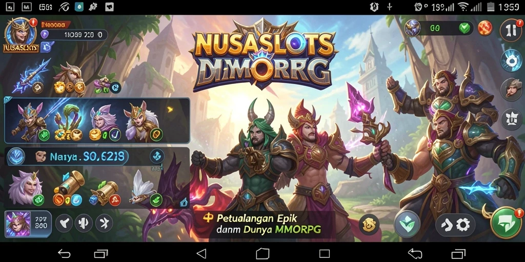 Screenshot gameplay NUSASLOTS menampilkan aksi seru dalam dunia MMORPG.