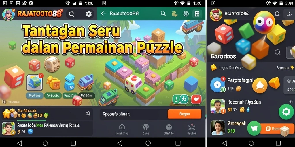 Tampilan gameplay RAJATOTO88 dengan teka-teki menarik yang menantang.