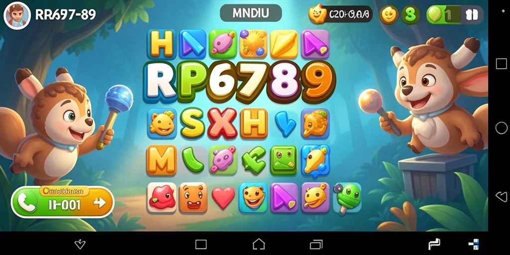 Tampilan menarik gameplay RP6789 Match-3 yang seru.