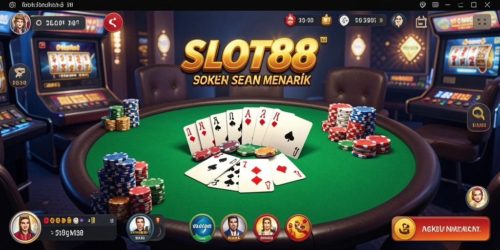 Tampilan gameplay Poker yang menarik di SLOT88.