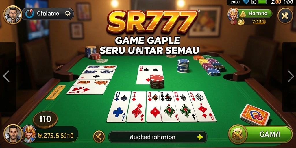 Tampilan gameplay Gaple yang seru dan interaktif.