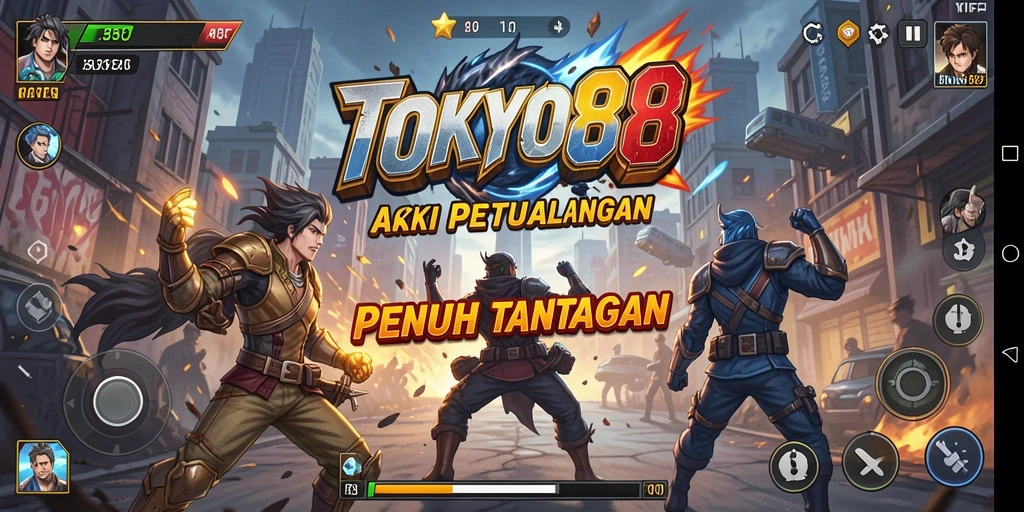 Screenshot utama TOKYO88 dengan aksi menegangkan yang mendebarkan.
