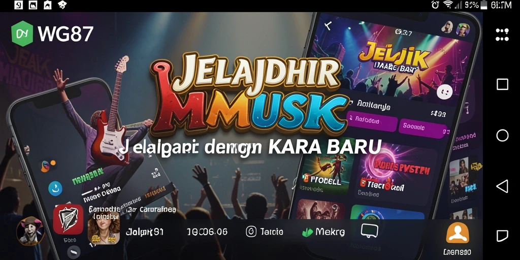 Tampilan seru dari gameplay musik di WG87 yang interaktif.